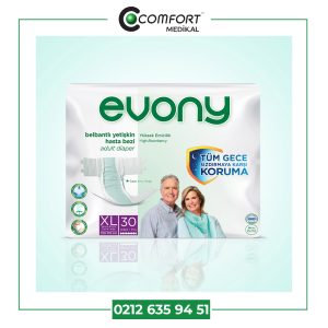 EVONY BELBANTLI YETİŞKİN HASTA BEZİ XL BEDEN 30 LU