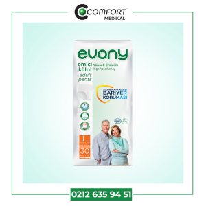 EVONY EMİCİ KÜLOT YETİŞKİN HASTA BEZİ L BEDEN 30 LU