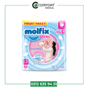 MOLFIX 3 NUMARA KÜLOTLU BEBEK BEZİ 64 LÜ